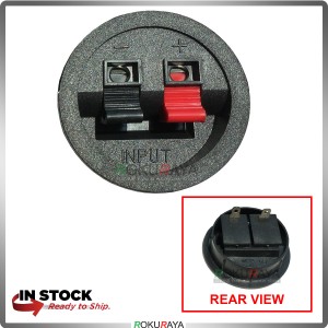 2 Way Recessed Sub Speaker Box Terminal Binding Post Cup Round Spring Clip Plate